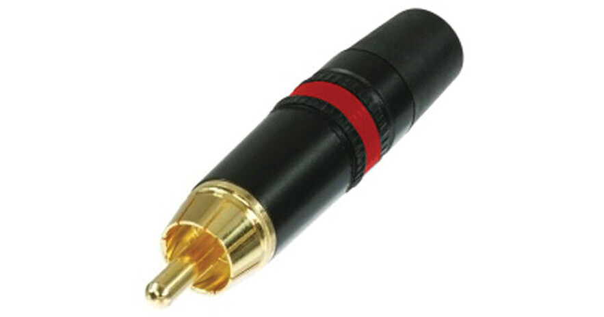 Rean NYS373-2 DIN Red RCA Plug w/ Gold Contacts NYS373-2 B&H
