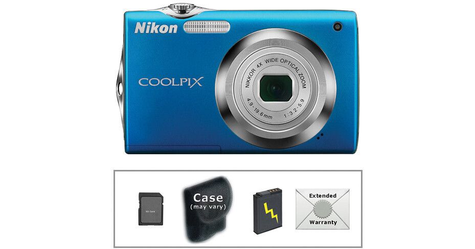 Nikon CoolPix S3000 Digital Camera with Deluxe Accessory Kit