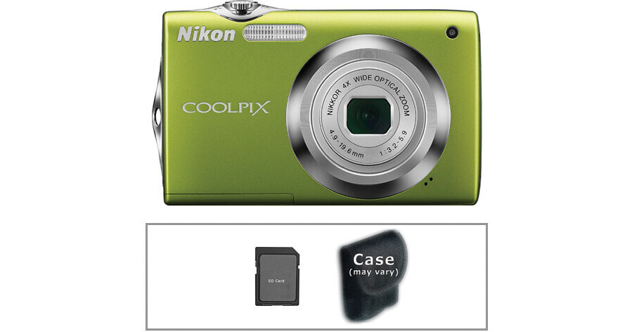 Nikon CoolPix S3000 Digital Camera with Basic Accessory Kit