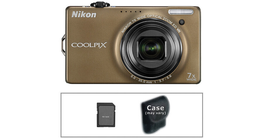 Nikon CoolPix S6000 Digital Camera with Basic Accessory Kit