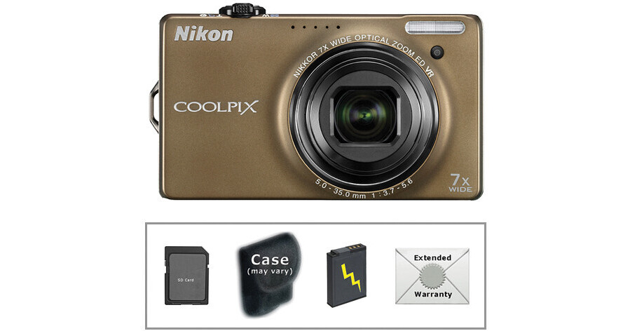 Nikon CoolPix S6000 Digital Camera with Deluxe Accessory Kit