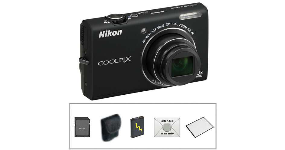 Nikon COOLPIX S6200 Digital Camera with Deluxe Accessory Kit
