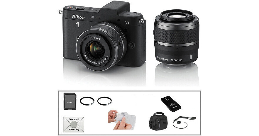 Nikon Nikon 1 V1 Mirrorless Digital Camera with 10-30mm and Nikon Nikon 1 V1 Mirrorless Digital Camera with 10-30mm and