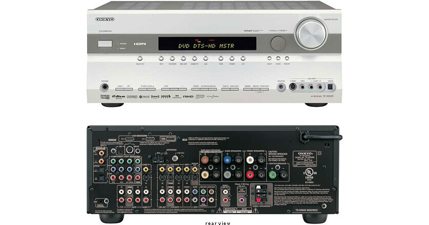 Onkyo TX-SR605S Home Theater Receiver (Silver) TX-SR605S B&H