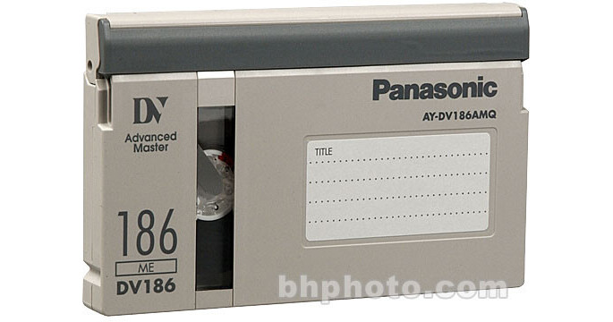 Panasonic AY-DV186AMQ 186 minutes DV Cassette AYDV186AMQ B&H