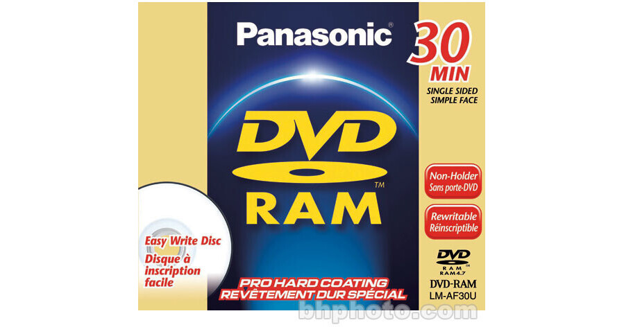 Panasonic 1.4GB DVD-RAM Disc for DVD Camcorders LM-AF30U B&H