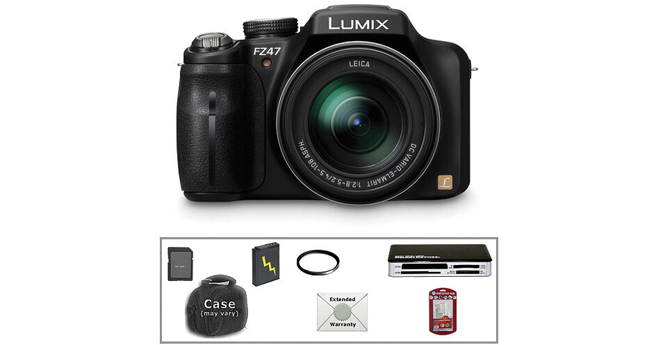 Panasonic LUMIX DMC-FZ47 Digital Camera with Deluxe Accessory
