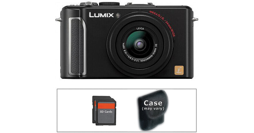 Panasonic Lumix DMC-LX3 Digital Camera (Black) with Basic