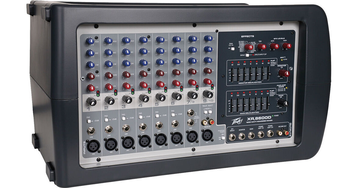 Peavey XR 8600D 1200W Powered Mixer with Digital Effects