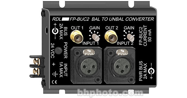 RDL FP-BUC2 2-Channel Balanced to Unbalanced Audio FP-BUC2 B&H