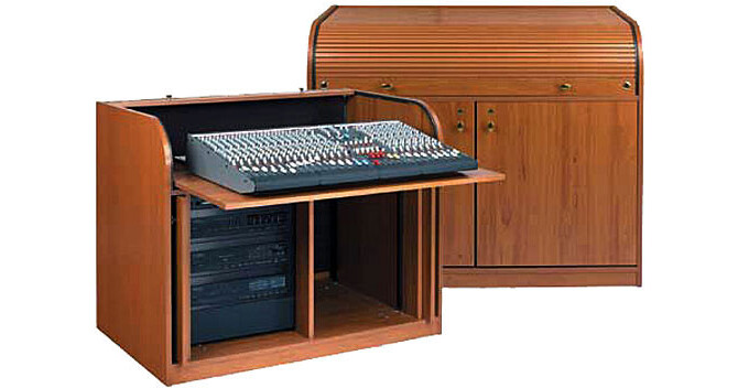 Raxxess Elite Roll Top Rack A/V Control Center, Model ERT-WTSD