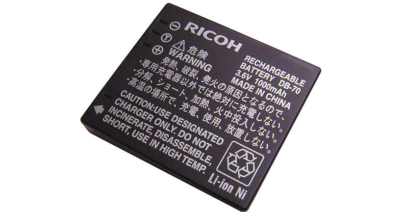 Ricoh DB-70 Li-Ion Rechargeable Battery 171963 B&H Photo Video
