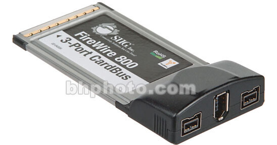 SIIG 3-Port Combo FireWire-800/400 Cardbus (PCMCIA) NN-PC8312-S2
