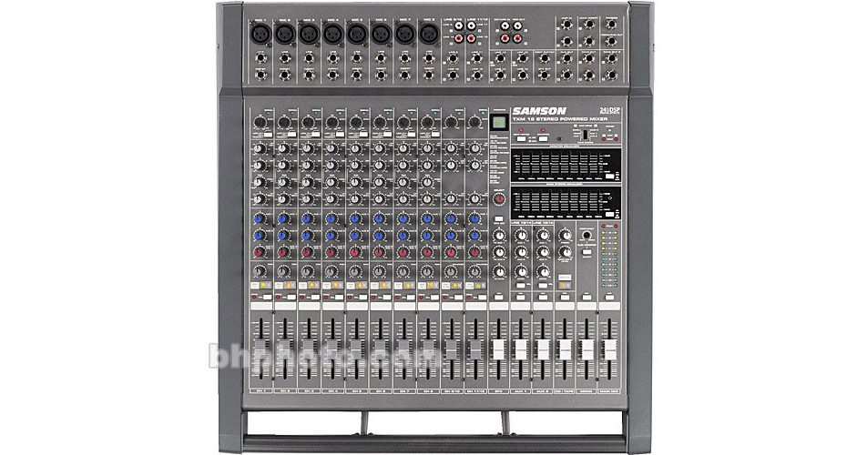 Tamu Samson TXM16 - 16 Channel Table Top Powered Audio Mixer SATXM16