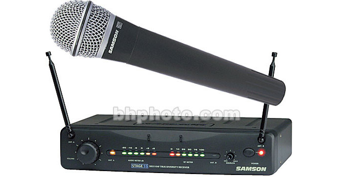 Samson Stage 55 Handheld Wireless Microphone SW55VSHQ7 - 12 B&H