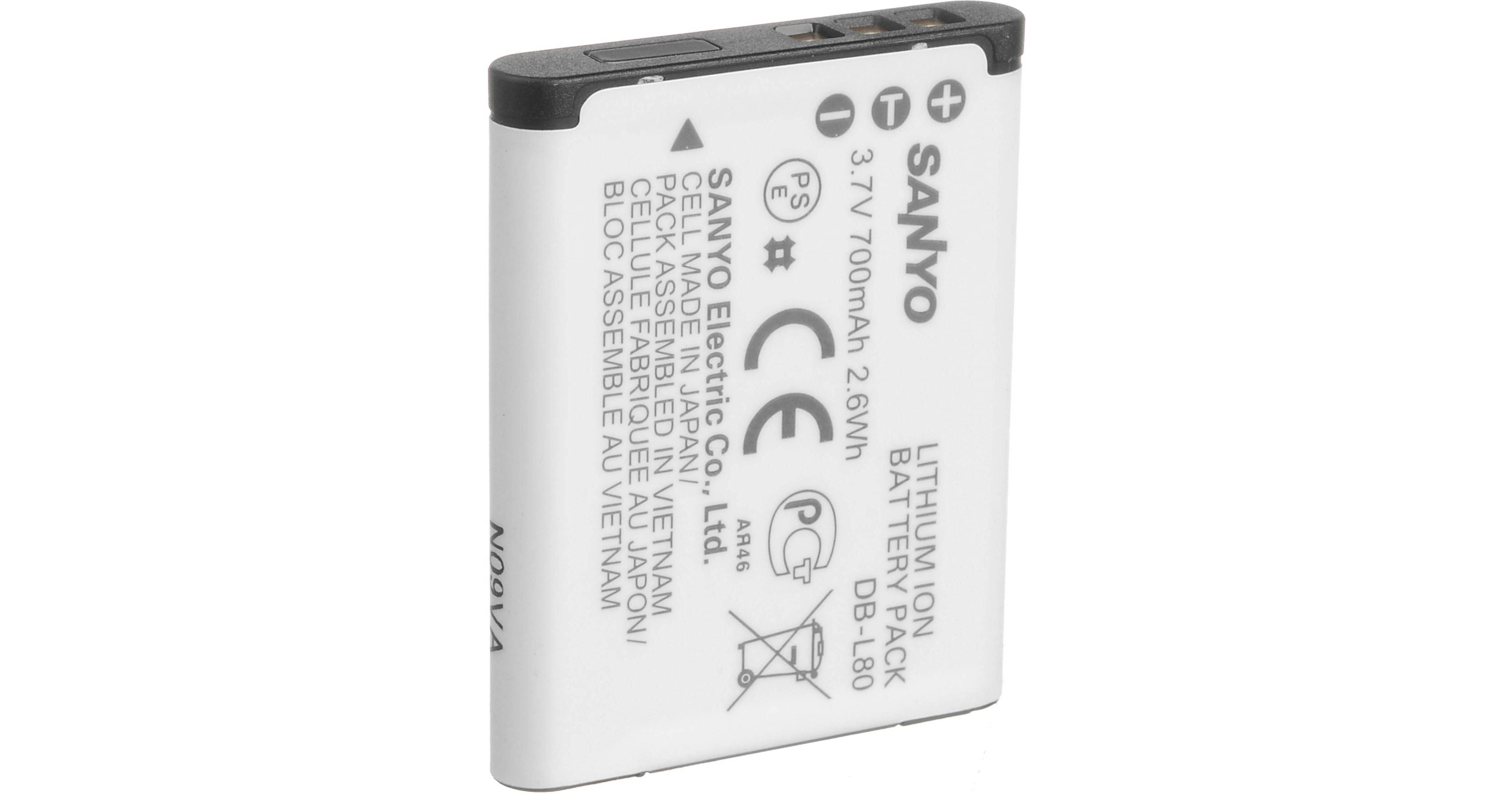 Batterie remplace Sanyo DB-L40AU, DB-L40 pour caméscope Sanyo- 800mAh 3,7V Li-ion | 500265704 Batterie remplace Sanyo DB-L40AU, DB-L40 pour caméscope Sanyo- 800mAh 3,7V Li-ion | 500265704
