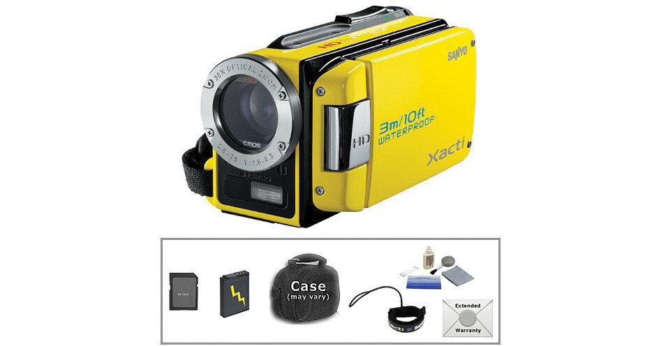Sanyo Xacti VPC-WH1 720p HD Dual Camera Camcorder Advanced Kit