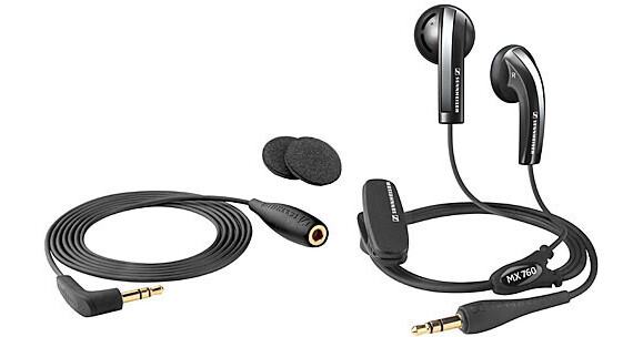 Sennheiser MX 760 Stereo Earbuds with Basswind MX 760 BLACK B&H