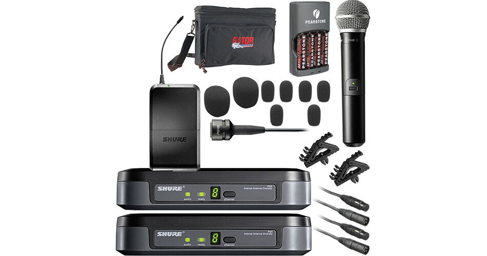 Shure PG Series Dual Wireless Lavalier and Handheld Microphone