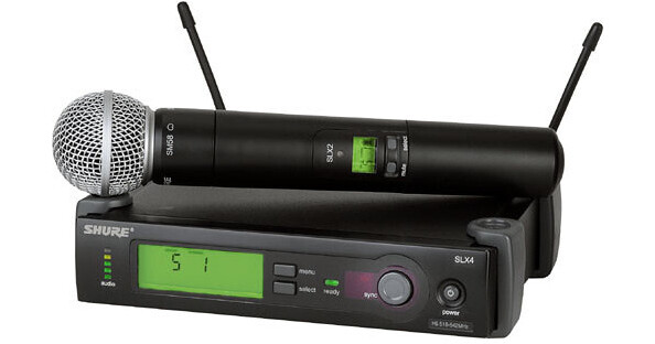 Shure SLX24/SM58 Wireless Handheld Microphone SLX24/SM58-G4 B&H