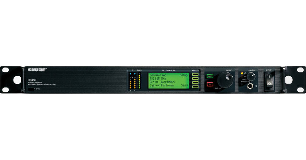 Shure UR4S+ Diversity UHF Wireless Microphone Receiver UR4S+=-L3