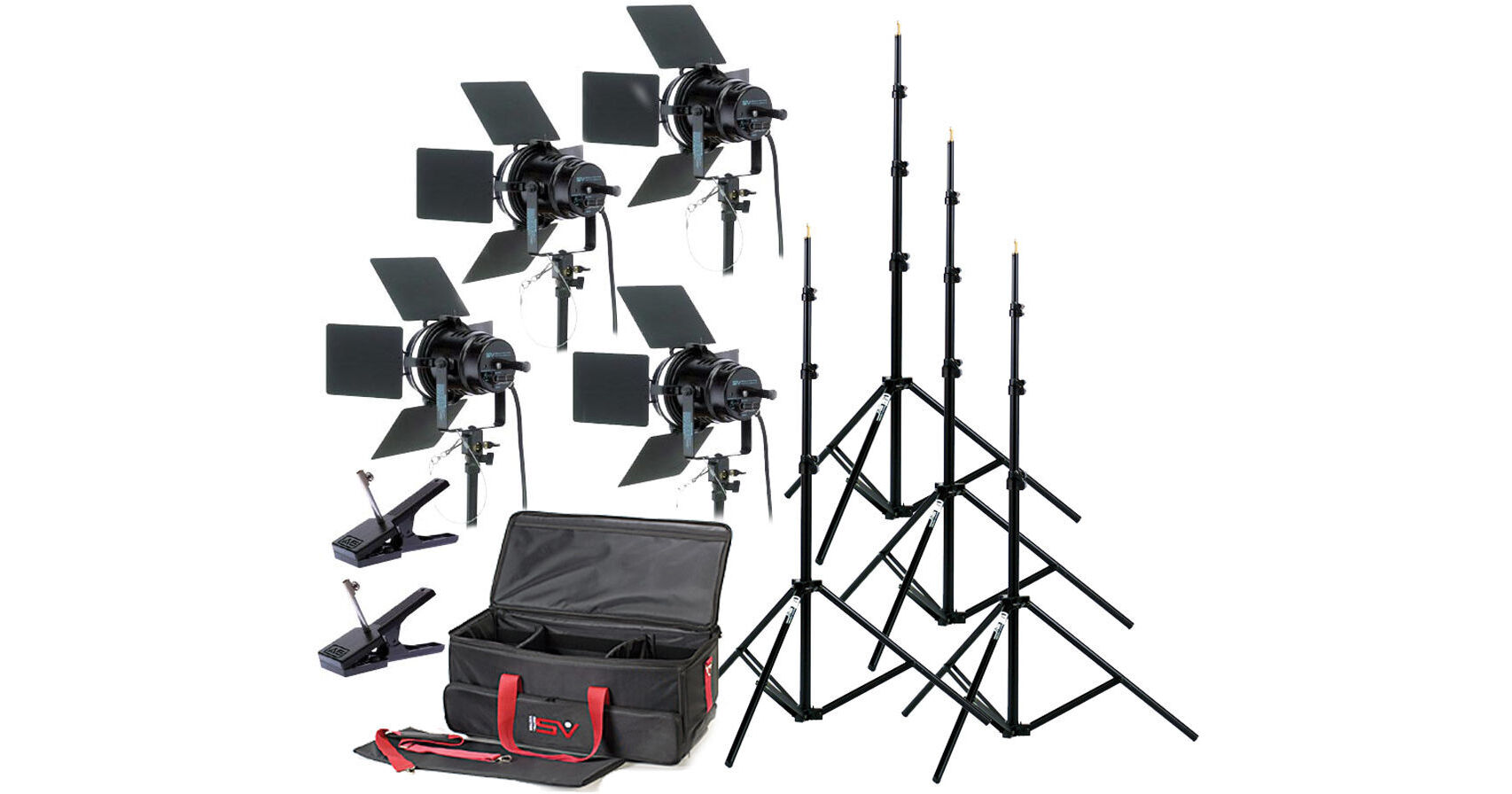 Smith-Victor K76 4-Light 4000-Watt Professional Studio Kit
