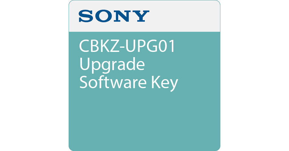 Sony CBKZ-UPG01 Upgrade Software Key CBKZUPG01 B&H Photo Video