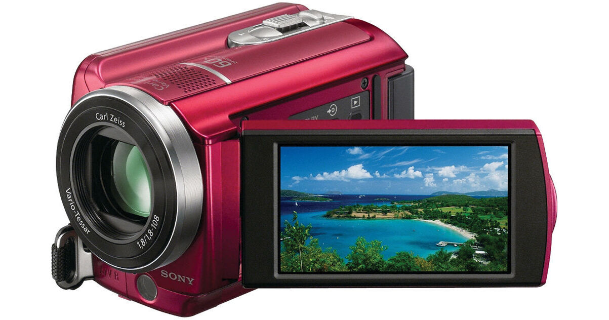 Sony DCR-SR68 80GB Handycam Camcorder (Red) B&H Photo Video