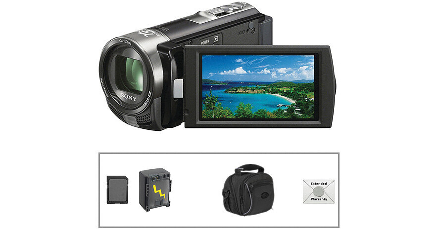 Sony DCR-SX45 SD Flash Memory Camcorder with Deluxe Accessory