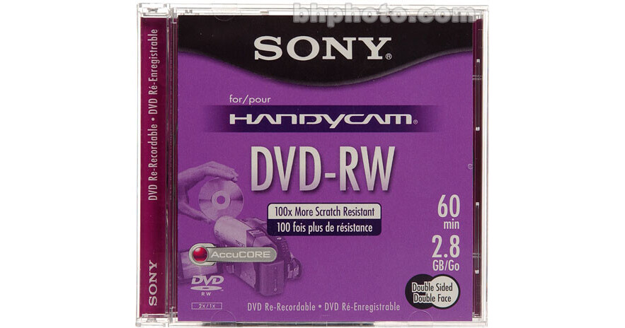 Sony 8cm DVD-RW 60 Minute Double-Sided, Recordable DMW60DSR2H