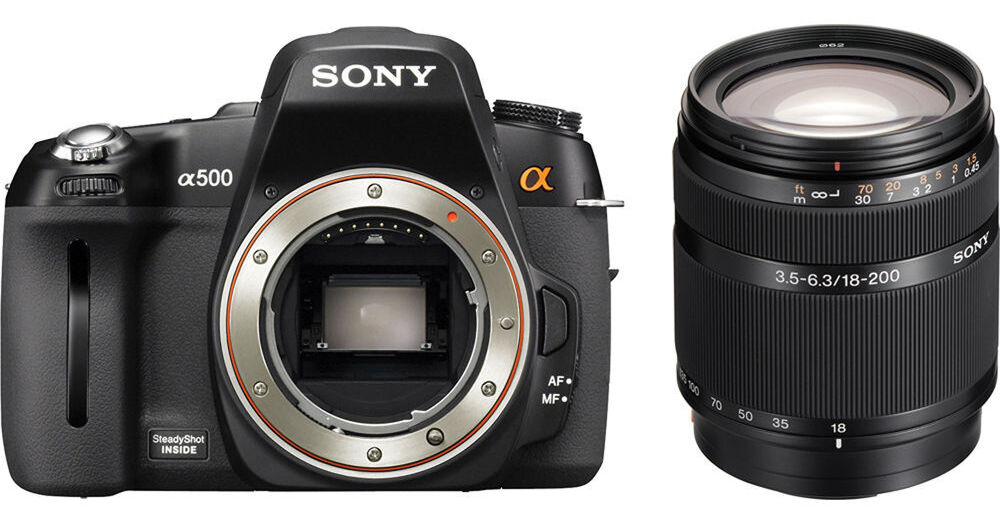 Sony DSLR-A500 12.3 MP Digital SLR w/ 18-200mm DSLRA500H B&H
