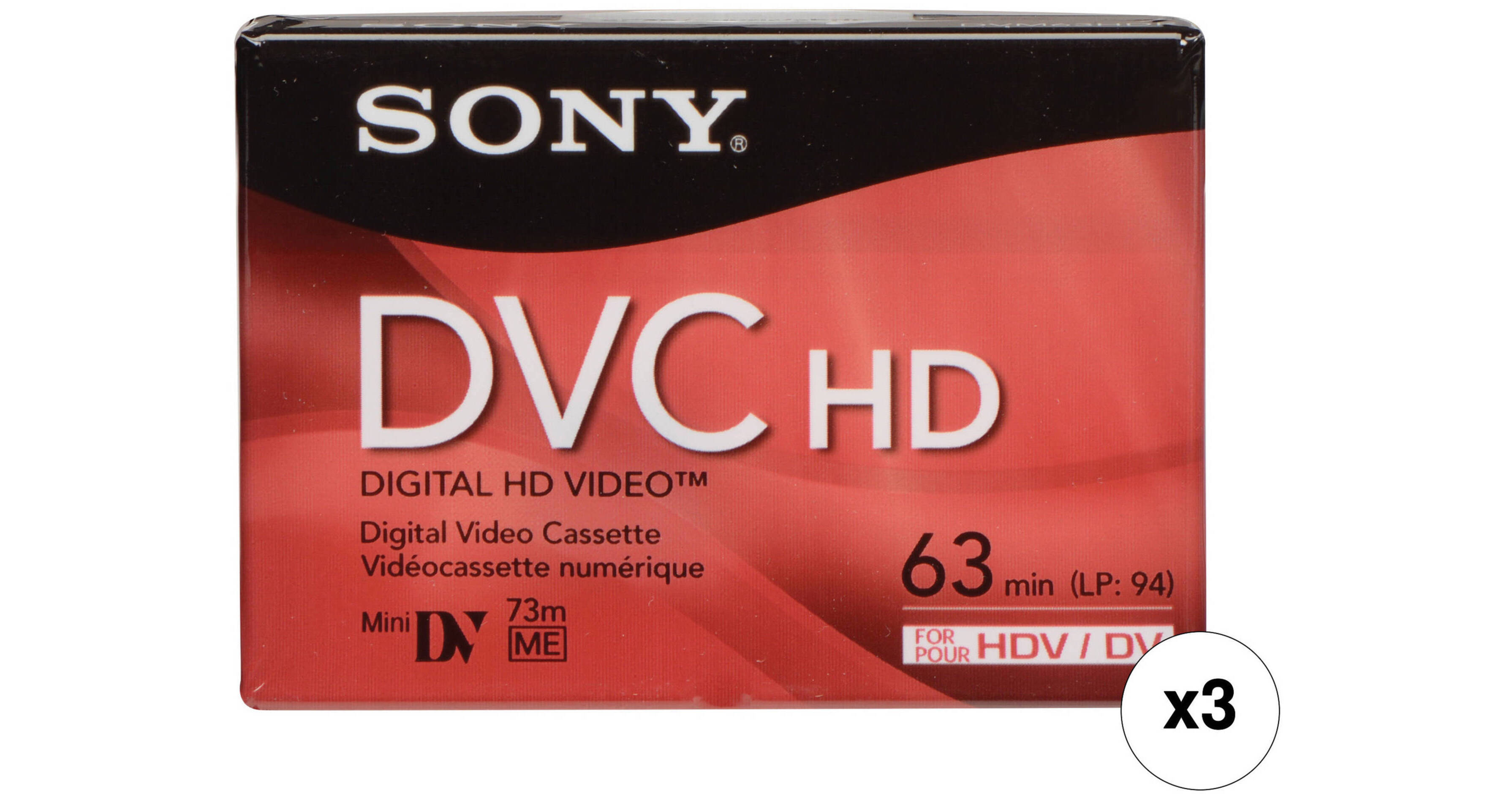 Sony DVM-63HD 63 Minute Mini DV HD Video Cassette (Set of 3)