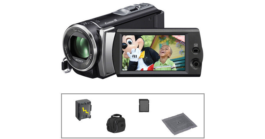 Sony HDR-CX190 HD Handycam Camcorder Basic Kit (Black) B&H