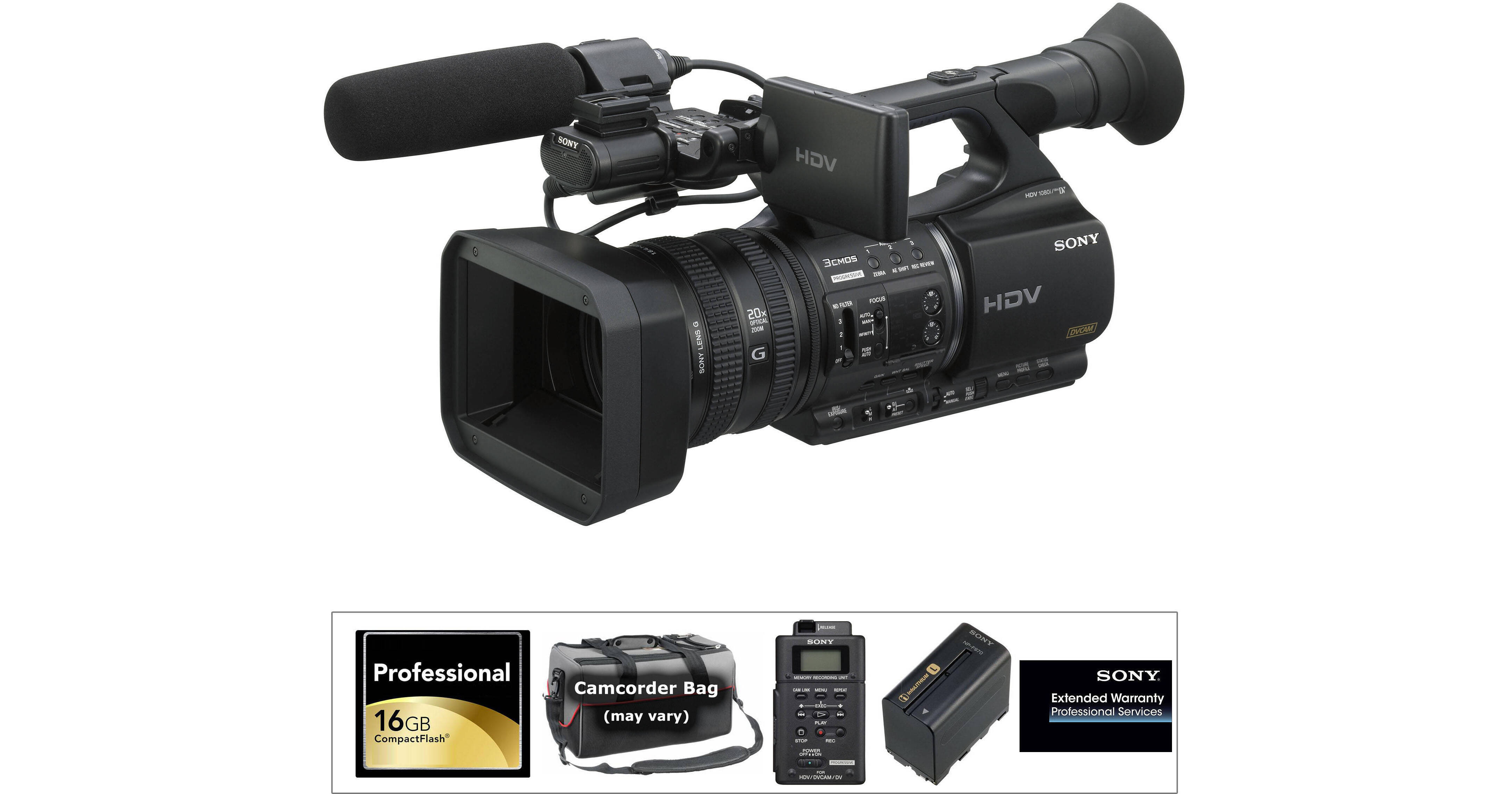 Sony HVR-Z5U Professional HDV Camcorder Starter Kit B&H Photo