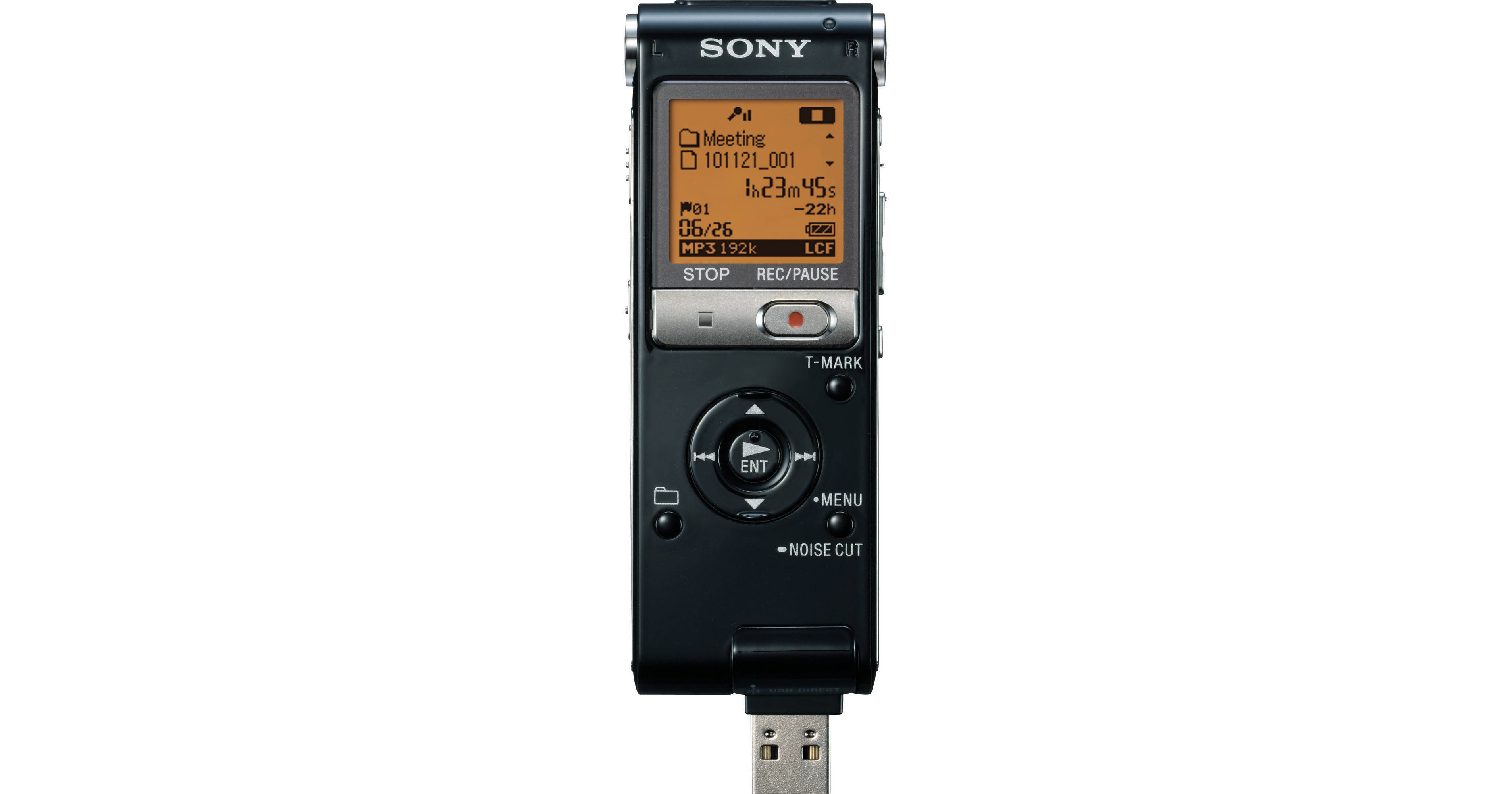 Sony ICDUX512 Digital Voice Recorder (Black) ICDUX512BLK B&H