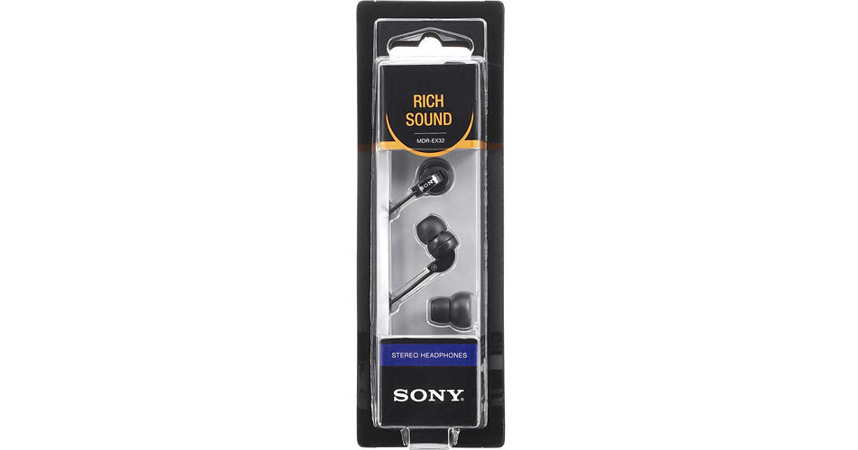 Sony MDR-EX32LP In-Ear Stereo Headphones (Black) MDREX32LP/BLK