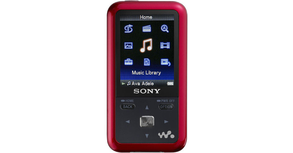 Sony NWZ-S615FRED 2GB Walkman Video MP3 Player (Red) NWZS615FRED