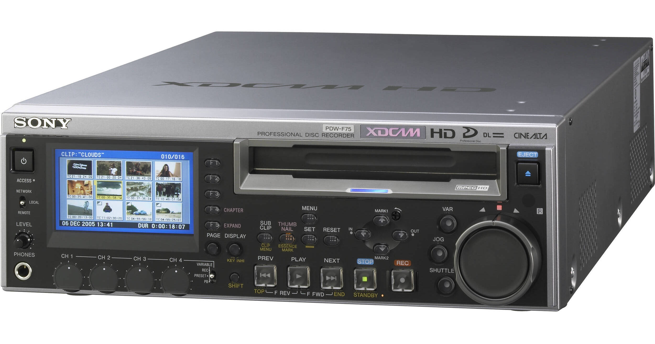 Sony PDW-F75 XDCAM HD Recorder PDW-F75 B&H Photo Video
