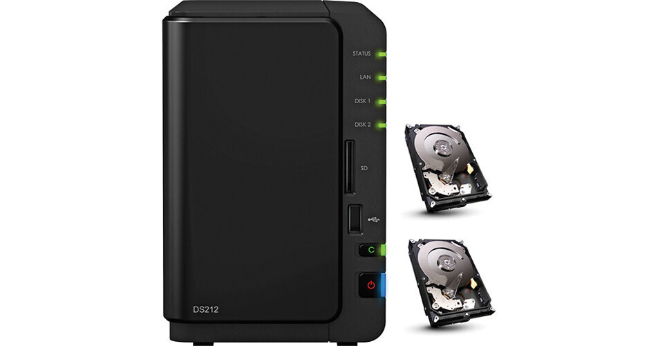 Synology DiskStation 4TB (7200rpm) DS212 2-Bay NAS Server for