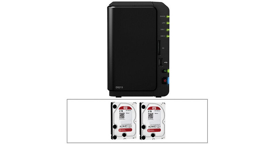 Synology DiskStation DS213j 2-Bay NAS-Gehäuse für nur 129,- Euro inkl