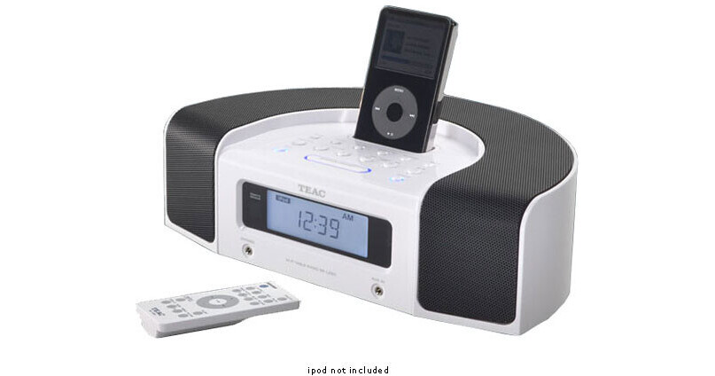 Teac SR-L230IW AM/FM iPod Clock Radio (White) SRL230IW B&H