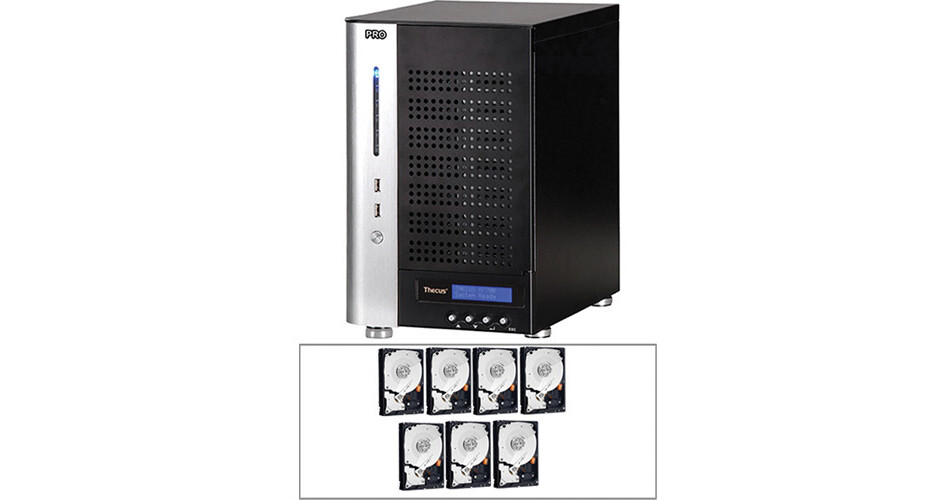 Thecus 14TB (7x 2TB) N7700PRO v2 7-Bay Tower NAS Server and Hard