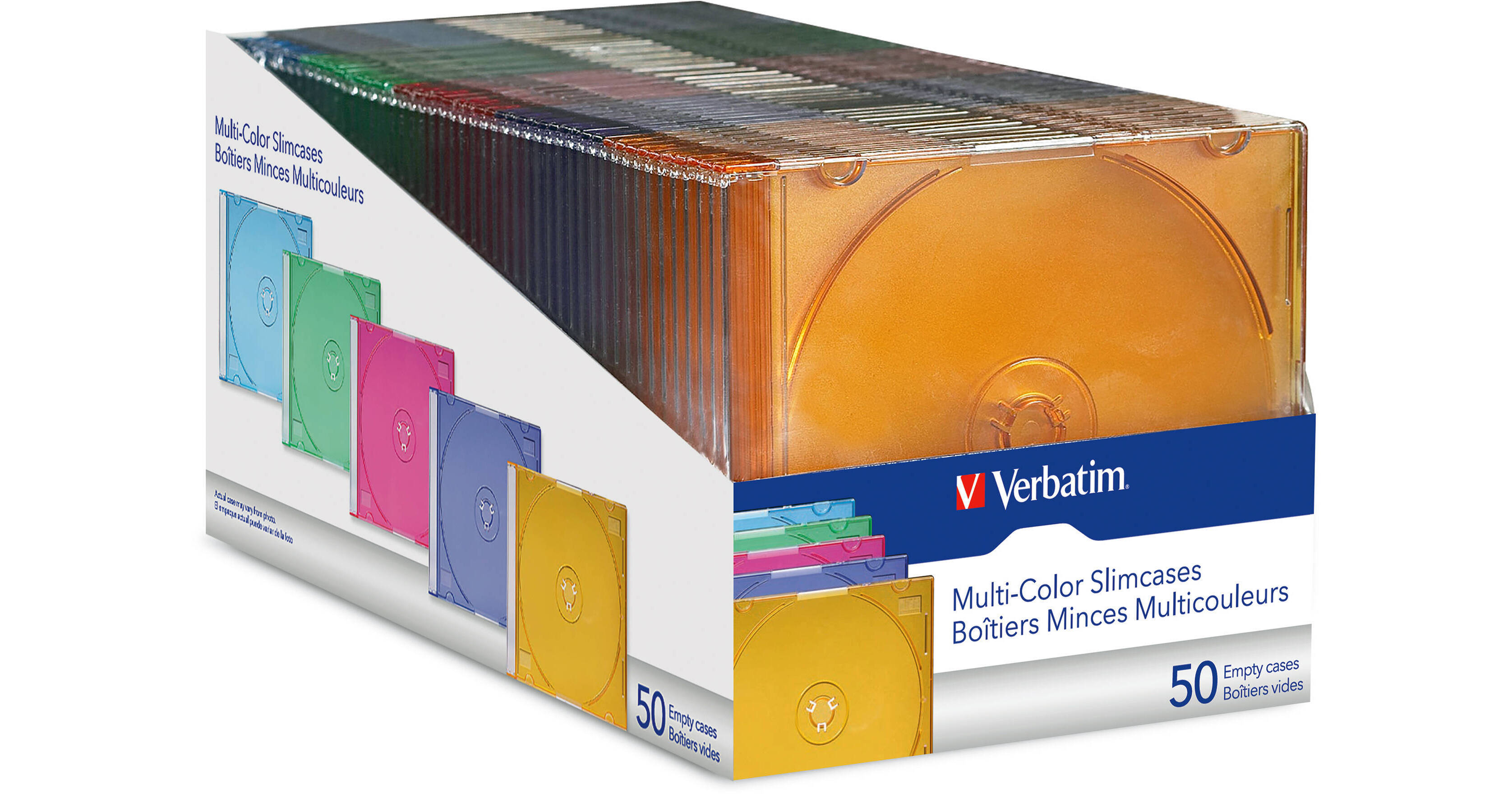 Verbatim CD/DVD Slim Colored Cases (50) 94178 B&H Photo Video