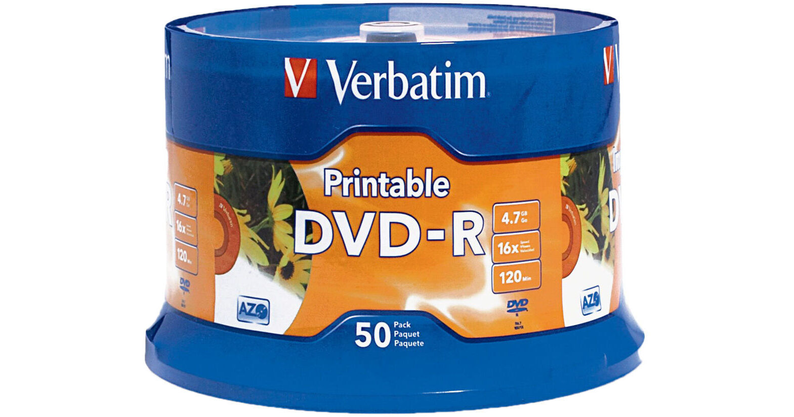 Verbatim DVD-R 4.7GB 16X White Inkjet Hub Printable Discs 95137