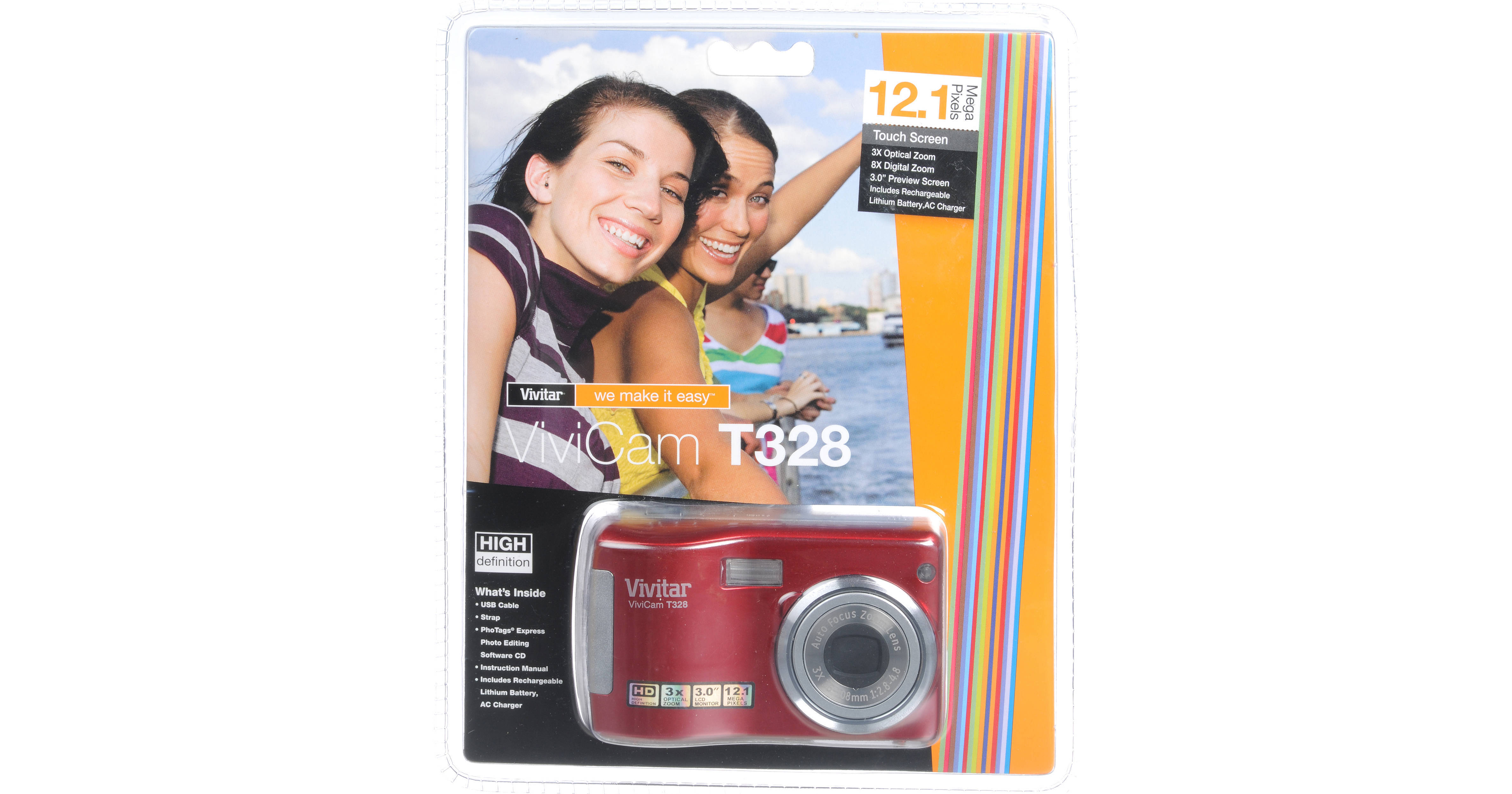 Vivitar ViviCam T328 12.1-Megapixel Touch Screen Digital T328