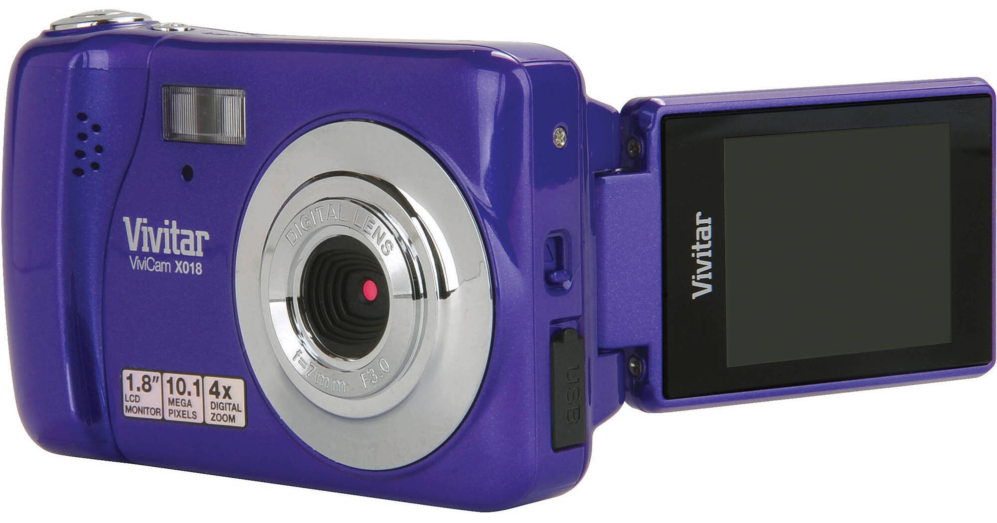 Vivitar ViviCam X018 Digital Camera (Grape) VX018GRP B&H Photo