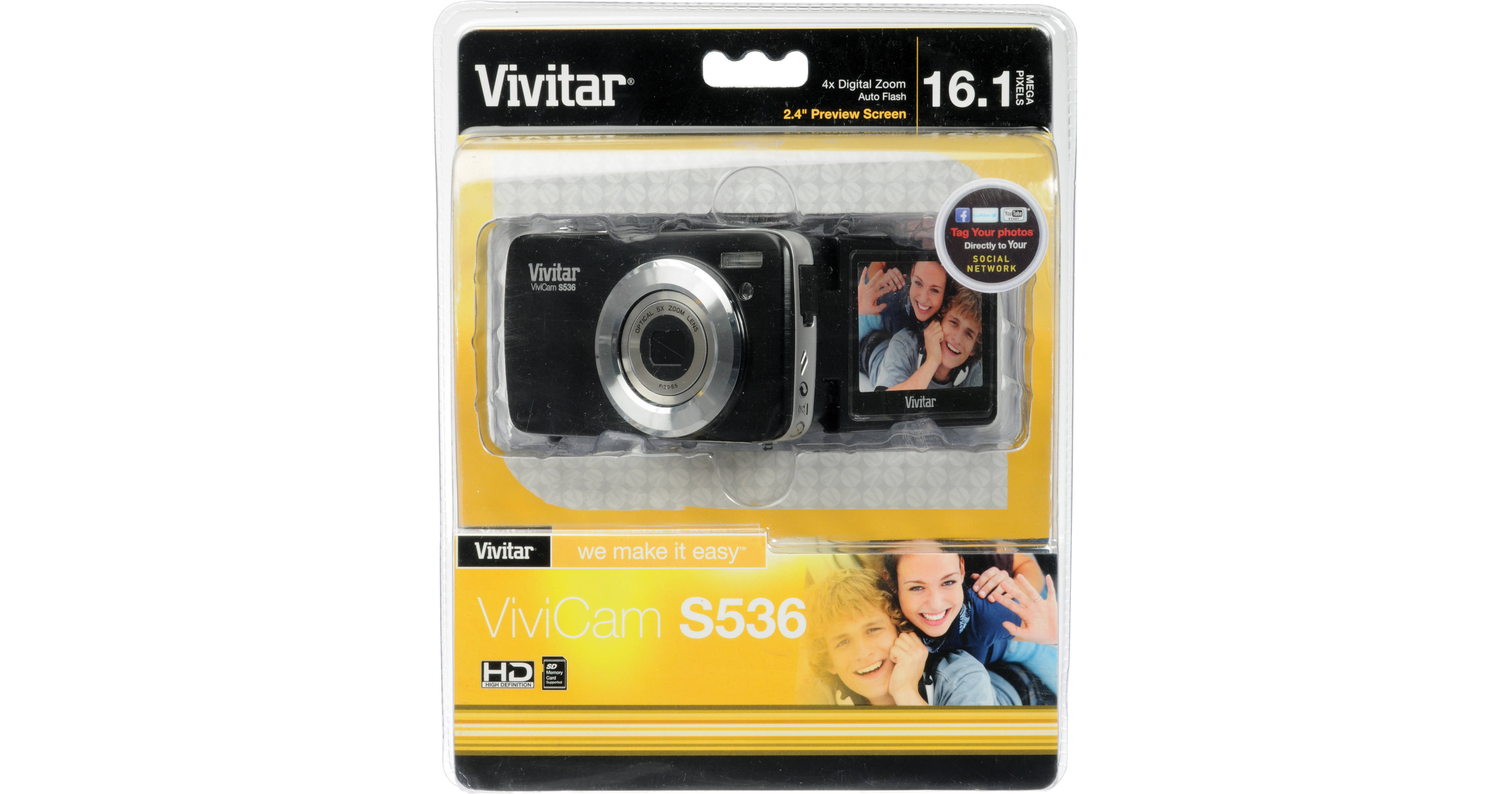 Vivitar ViviCam S536 Digital Camera (Black) VS536-BLK B&H Photo