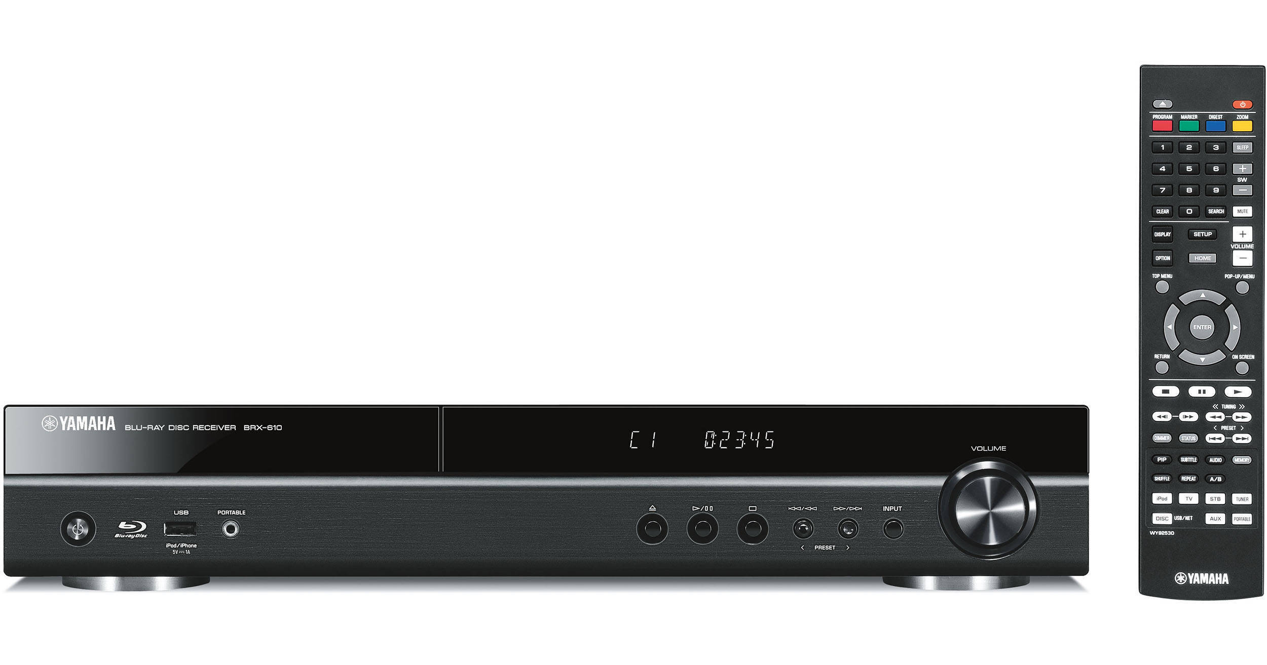 Yamaha BRX-610 5.1-Channel Network A/V Receiver BRX-610BL B&H