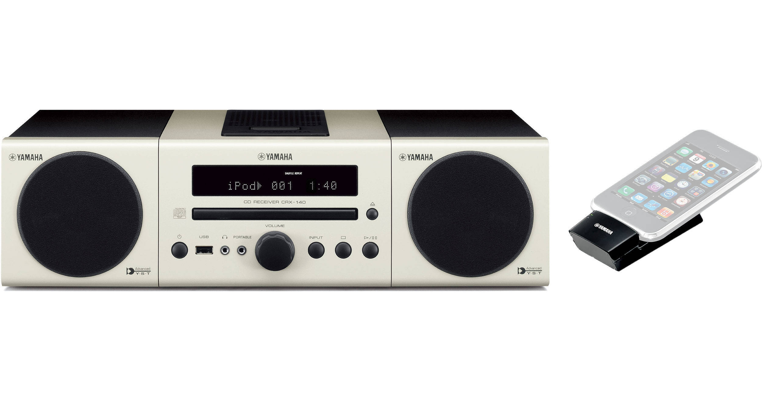 Yamaha MCR-140WH Micro Component System (White) MCR-140WH B&H