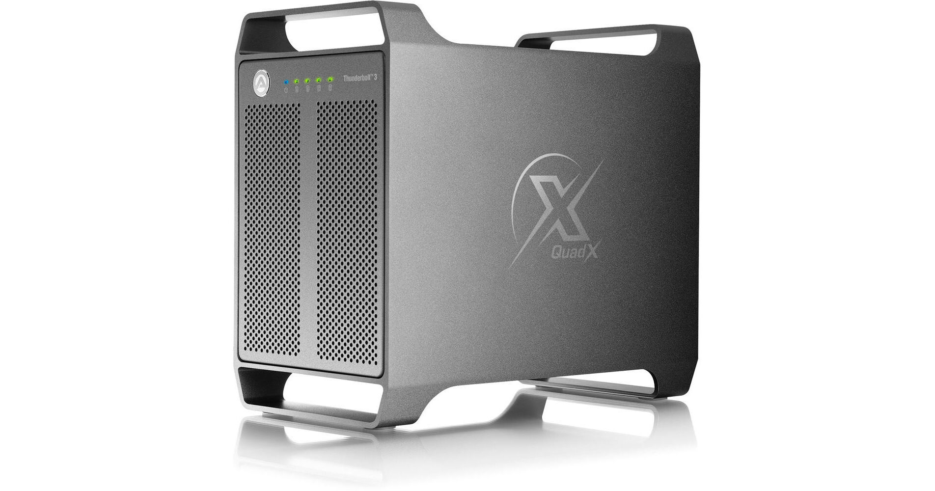PCパーツ AKiTiO Quad 4ベイ外付けハードディスク TB3 アダプタ